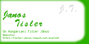 janos tisler business card